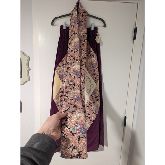 RARE Vintage 70's Chessa Davis Bohemian Hippie Quilt Maxi Skirt - Picture 3 of 7